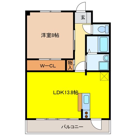 アクシス三本木の物件間取画像